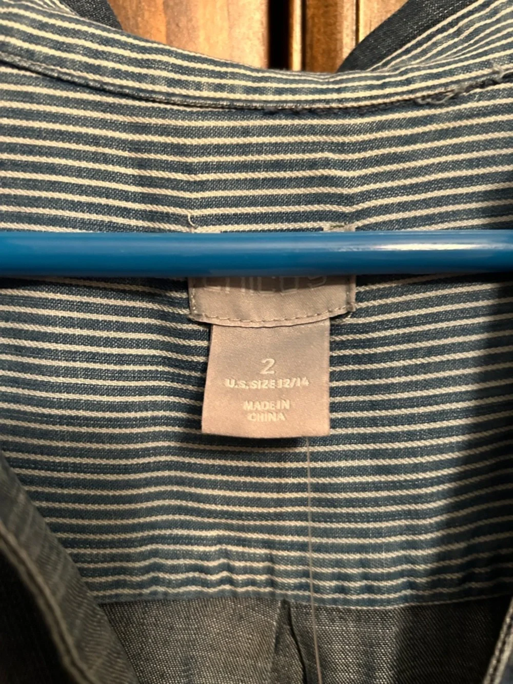 Chico's Denim-Style Midi Shirt Dress in Blue - Picture 3 of 8